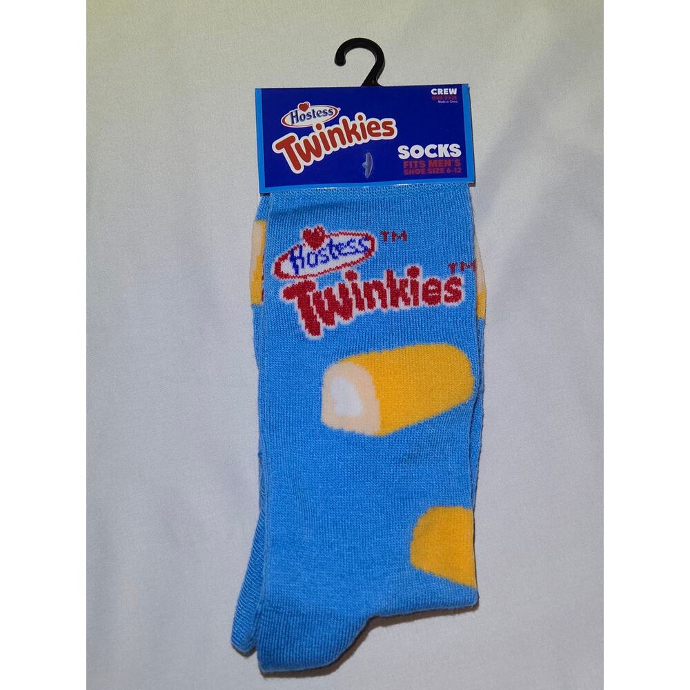 Hostess Twinkies Crew Novelty Socks Men’s Shoe Size 6–12 Fun Snack Food Design